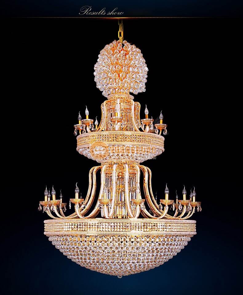 Đèn chùm pha lê không gian biệt thự CM184-5